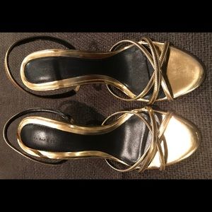 Zara - Metallic Gold Strappy Sandals